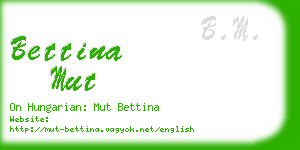 bettina mut business card